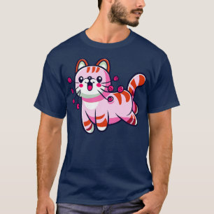 Camiseta gatinho rosa rosado, framboesa