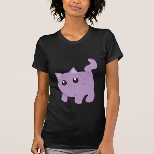 Camiseta Gatinho - roxo e bonito (Frente)