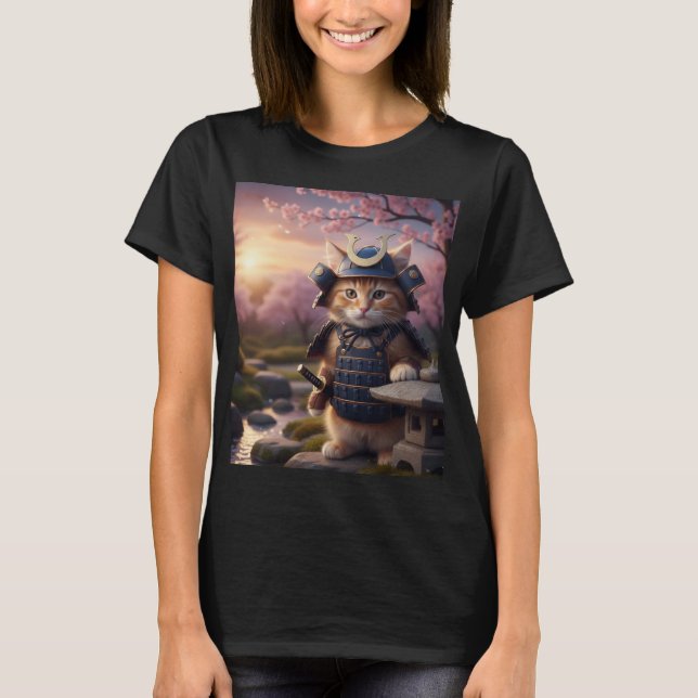 Camiseta Gatinho Samurai (Frente)