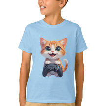 Gatinho Segurando Controle de Jogo Sorriso Gamer G