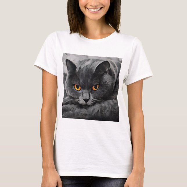Camiseta Gatinho Shorthair Britânico (Frente)