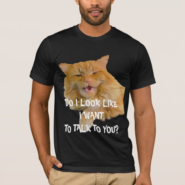 Camiseta Gatinho Significa "Pareço Que Quero Falar Com Você (Frente)