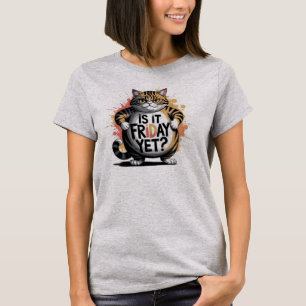 Camiseta Gatinho Snarky T-Shirt É SEXTA-FEIRA?