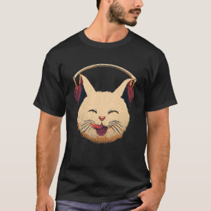 Camiseta Gatinho Sorridente E Bonito Com Gato Musical De Fo