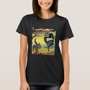 Camiseta Gatinho Surrealista Esquisito Gatinho Gatinho Esti