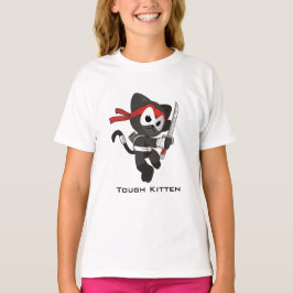 Camiseta Gatinho T-Shirt de Kitten Ninja Duro