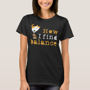 Camiseta Gatinho Zen de Empilhamento de Pedras Gato de Equi