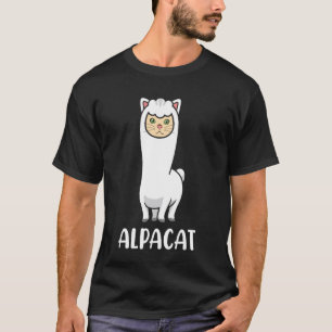 Camiseta GatinhoLhama Gato Fofo Lhama Animal Híbrido Gráfic