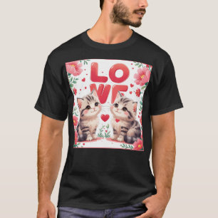 Camiseta Gatinhos amando um amor doce
