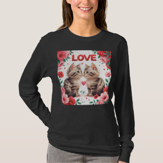 Camiseta Gatinhos apaixonados um amor doce