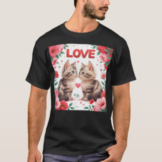 Camiseta Gatinhos apaixonados um amor doce