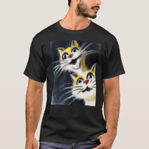 Camiseta gatinhos bobos dois gatos brancos
