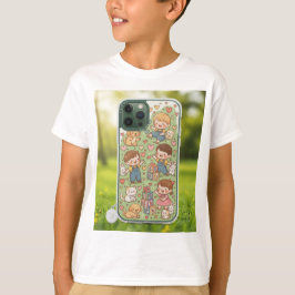 Camiseta gatinhos brancos fofos e coelhinhos saltitantes in