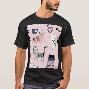 Camiseta Gatinhos Coloridos: Pintura Pink Infantil