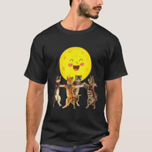 Camiseta Gatinhos Dançando no Luar gato Gatos Groovy