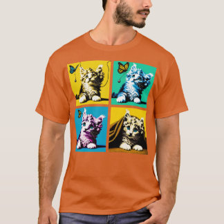 Camiseta Gatinhos de Cortes de Arte Americana