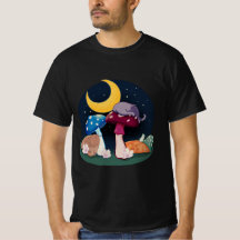 Gatinhos de dormir no aglomerado de cogumelos