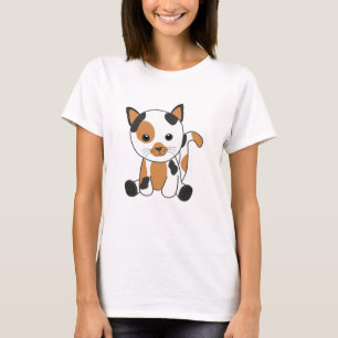 Camiseta Gatinhos de três cores do Cat Calico Gatinhos