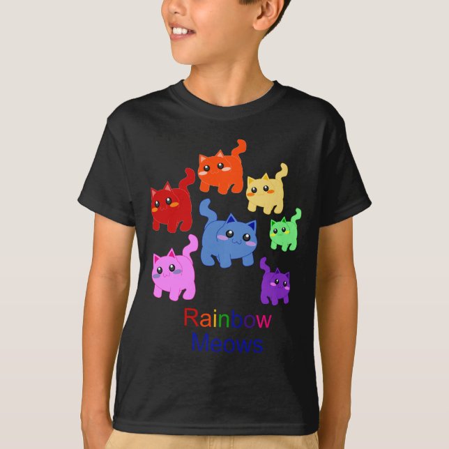 Camiseta Gatinhos do arco-íris! (Frente)