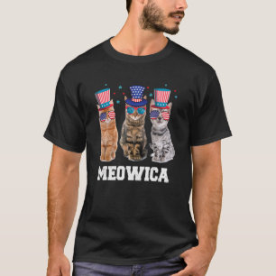 Camiseta Gatinhos Do Dia Da Independência Do Dia 4 De Julho
