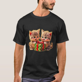 Camiseta **Gatinhos Fofos Brigando por um Presente – Christ