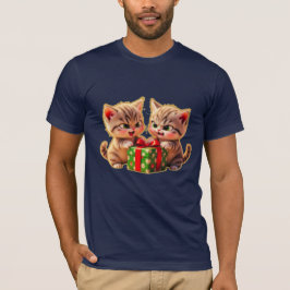 Camiseta **Gatinhos Fofos Brigando por um Presente – Christ