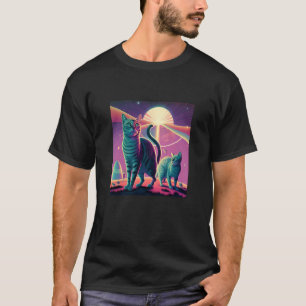 Camiseta Gatinhos Galáxicos Gato OVNI Gato No Espaço 3