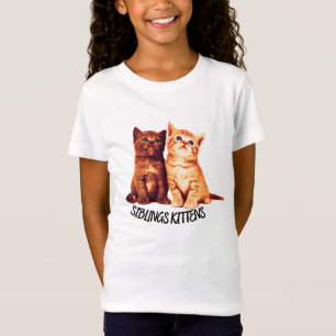 Camiseta Gatinhos irmãos, dois gatos bonitos