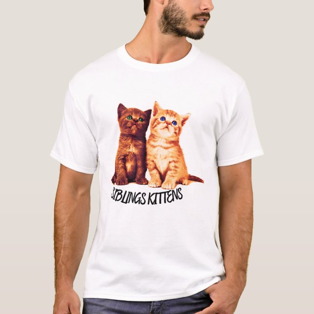 Camiseta Gatinhos irmãos, dois gatos bonitos (Frente)