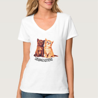 Camiseta Gatinhos irmãos, dois gatos bonitos