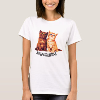 Camiseta Gatinhos irmãos, dois gatos bonitos