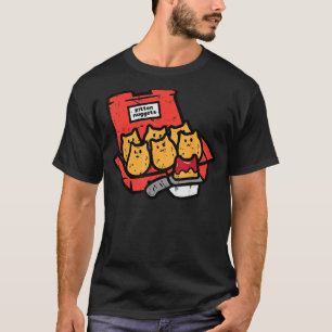 Camiseta Gatinhos Nuggets Gelados De Comida Rápida Gata Com