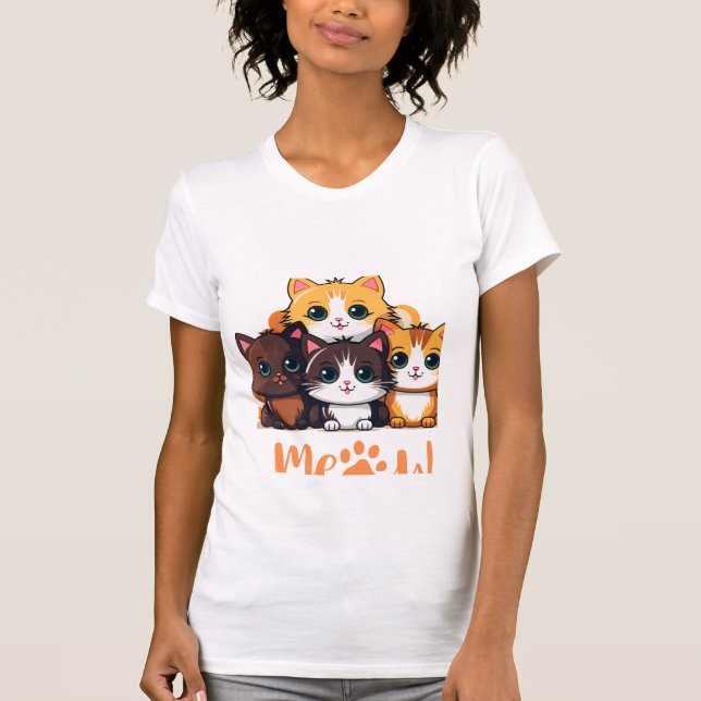 Camiseta gatinhos para T-Shirt (Frente)