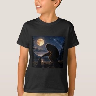 Camiseta Gatito Boop Pé Grande Funny Sasquatch Luar Meme
