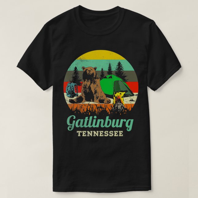 Camiseta Gatlinburg Tennessee Gift Excelente Smokey Mounts  (Frente do Design)