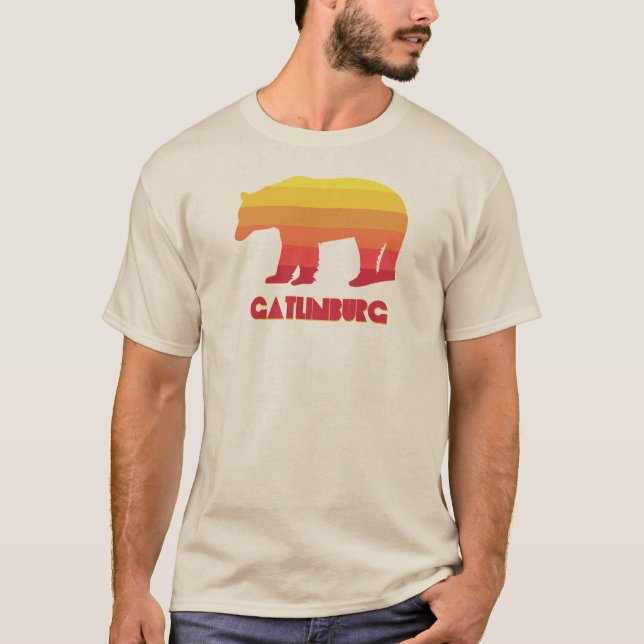 Camiseta Gatlinburg Tennessee Rainbow Bear (Frente)