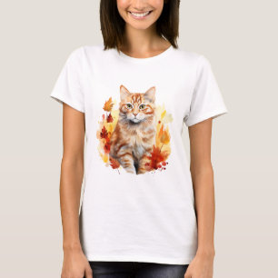 Camiseta Gato 7 na queda do T-Shirt