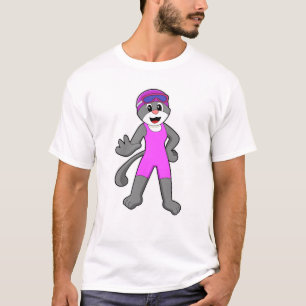 Camiseta Gato a Nadar com maiô