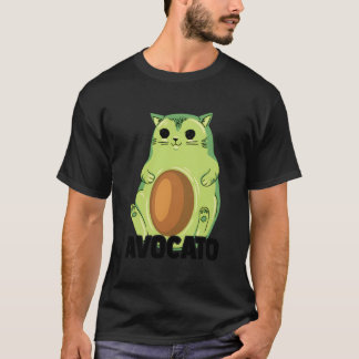 Camiseta Gato Abacate Avocato Comida Piada Fruta Veganos Ga