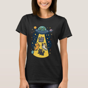 Camiseta Gato Abduzido por Aliens Engraçado A Viagem do Gat