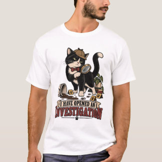 Camiseta Gato Abre Investigação Doméstica