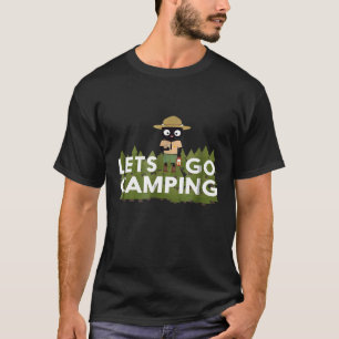 Camiseta Gato Acampando Em Uniforme De Guarda Florestal Gua