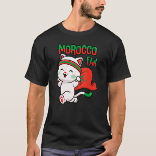 Camiseta Gato Adepto da Equipe Marroquina Marrocos