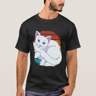 Camiseta Gato Adorável Antigo Mordendo a Própria Cauda Brin