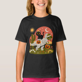 Camiseta Gato Adorável de Halloween em Dinossauro – Diversã