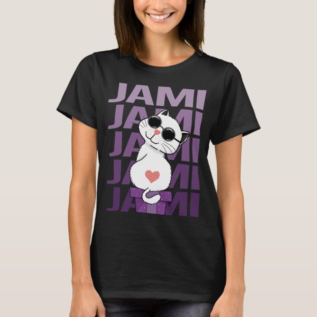 Camiseta Gato Adorável - Jami Name (Frente)