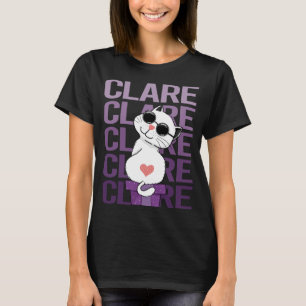Camiseta Gato Adorável - Nome Clare