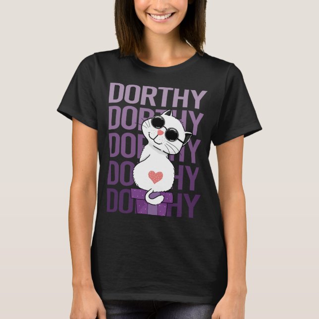 Camiseta Gato Adorável - Nome Dorthy (Frente)