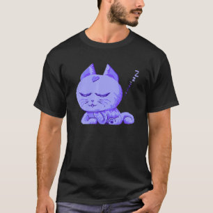 Camiseta Gato Adormecido Kit de Pixel 8bit Fofo  Jogador