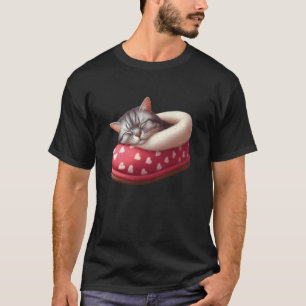Camiseta Gato Adormecido no Chinelo